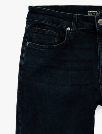 Pamuklu Normal Bel Slim Fit Jean Pantolon - Brad Jean