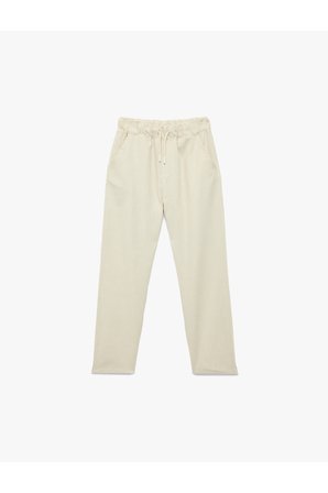 Koton Erkek Çocuk Cepli Keten ve Pamuk Karışımlı Beli Bağcıklı Basic Pantolon