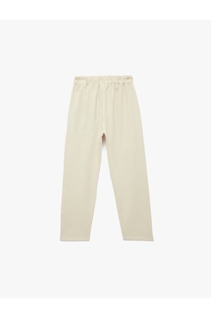 Koton Erkek Çocuk Cepli Keten ve Pamuk Karışımlı Beli Bağcıklı Basic Pantolon
