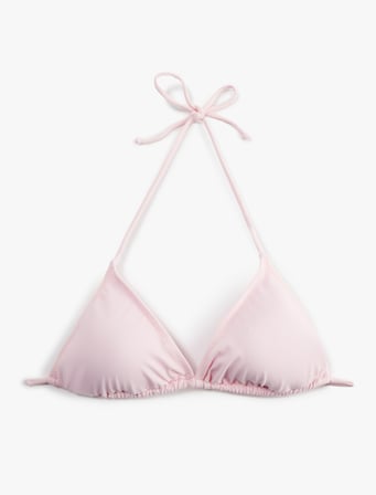 Boyundan Bağlamalı Üçgen Bikini Üstü