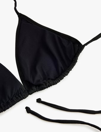 İpli Üçgen Bikini Üstü