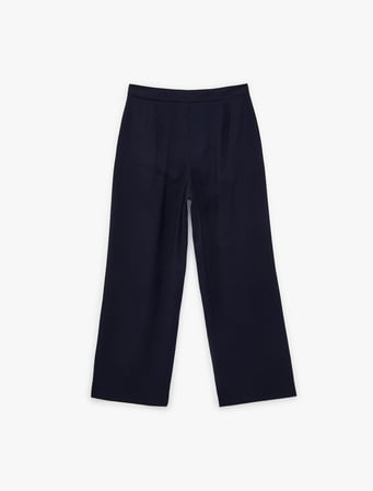 Kupro Viskon Kumaş Regular Fit Cepli Pileli Geniş Paça Baggy Pantolon