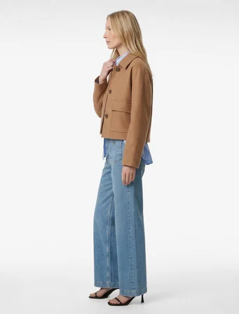 Pamuklu Cepli Normal Bel Culotte Pantolon - Culotte Jeans