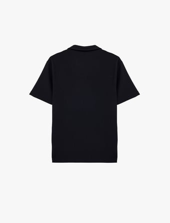 Regular Fit Kısa Kollu Dokulu Polo Yaka Tişört