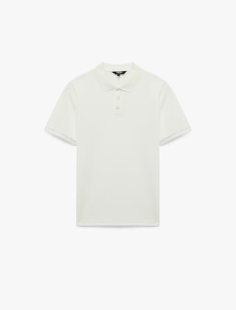 Kısa Kollu Düğmeli Polo Yaka Slim Fit Tişört