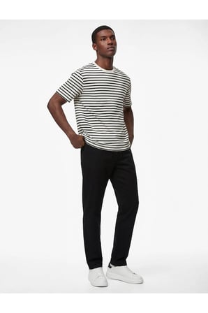 Pamuklu Cepli Straight Fit Beli Bağcıklı Düğmeli Pantolon