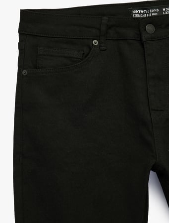 Normal Bel Pamuklu Straight Fit Jean Pantolon - Mark Jean