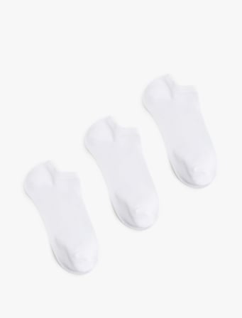 3'lü Basic Pamuklu Görünmez Çorap Seti