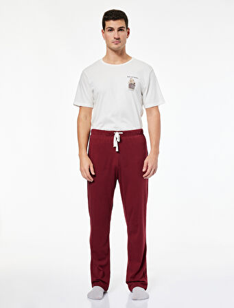 Rahat Kalıp Baskılı Pamuklu Örme Pijama Takımı