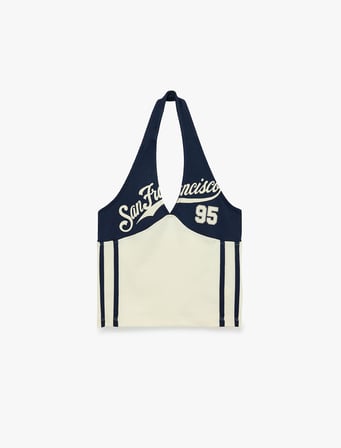 Slim Fit Baskılı Kolsuz Halter Yaka Atlet