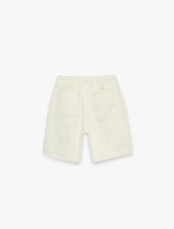 Pamuklu Rahat Kalıp Cepli Bermuda Beli Bağcıklı Baggy Jean Şort
