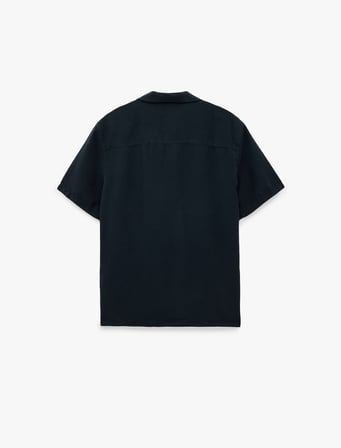 Regular Fit Devrik Yaka Kısa Kollu Gömlek