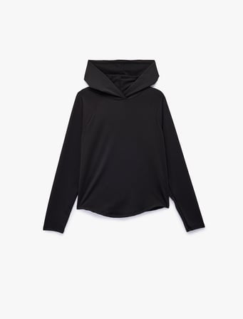Uzun Kollu Kapüşonlu Oversize Spor Sweatshirt