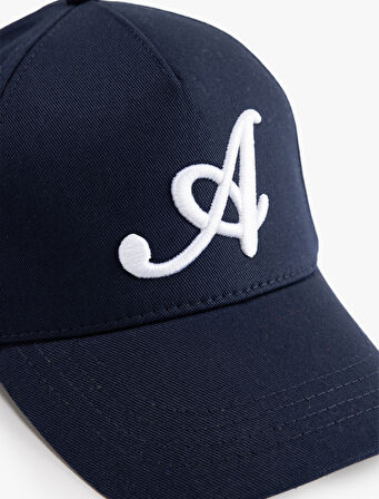 Pamuklu İşlemeli Kep Şapka