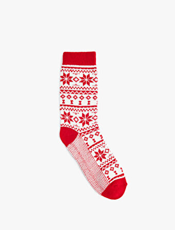 Yılbaşı Temalı Kalın Soket Çorap
