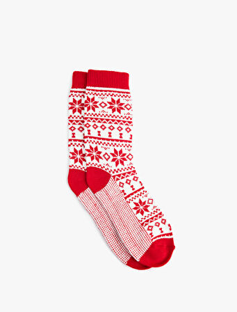 Yılbaşı Temalı Kalın Soket Çorap
