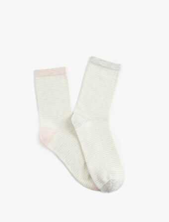 Çizgili 2'li Soket Çorap Seti