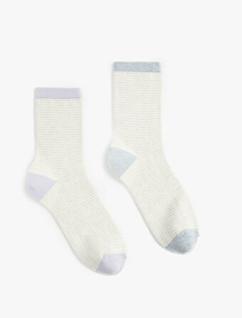 Çizgili 2'li Soket Çorap Seti