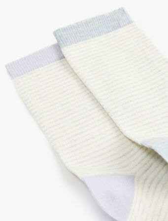 Çizgili 2'li Soket Çorap Seti