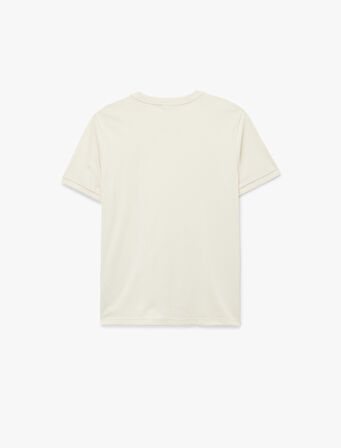 Regular Fit Bisiklet Yaka Pamuklu Kısa Kollu Baskılı Tişört