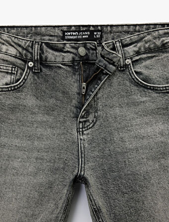 Normal Bel Pamuklu Straight Fit Jean Pantolon - Mark Jean