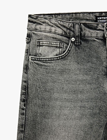 Normal Bel Pamuklu Straight Fit Jean Pantolon - Mark Jean