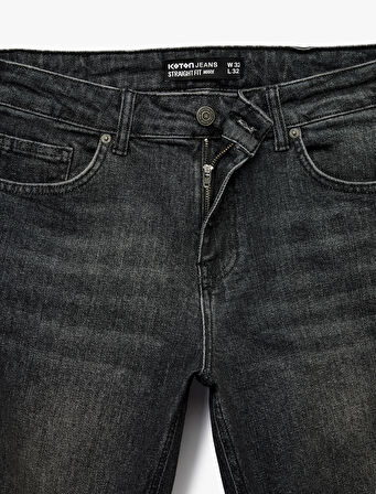 Normal Bel Pamuklu Straight Fit Jean Pantolon - Mark Jean