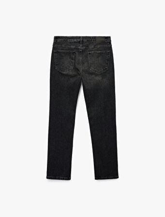 Normal Bel Pamuklu Straight Fit Jean Pantolon - Mark Jean