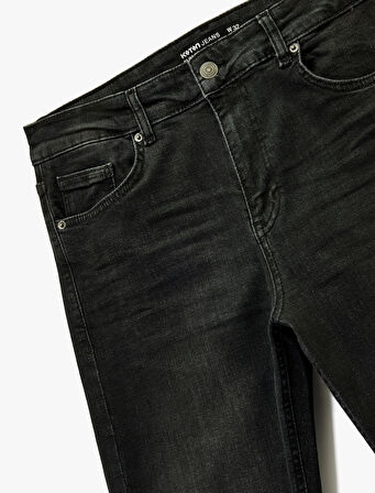 Pamuklu Cepli Normal Bel Slim Fit Jean Pantolon - Brad Jean