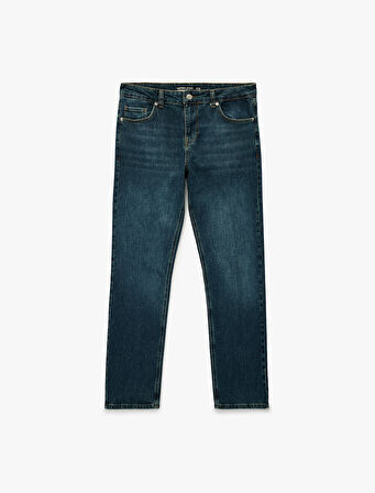 Pamuklu Normal Bel Straight Fit Jean Pantolon - Mark Jean
