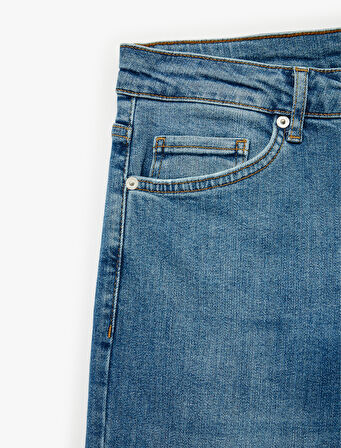 Normal Bel Pamuklu Skinny Fit Jean Pantolon - Michael Jean