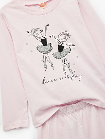 Pamuklu Beli Lastikli Şort ve Uzun Kollu Tişört 2'li Takım