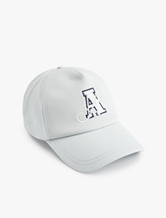 İşlemeli Pamuklu Kep Şapka 