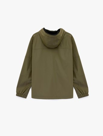 Uzun Kollu Fermuarlı Slim Fit Kapşonlu Yağmurluk