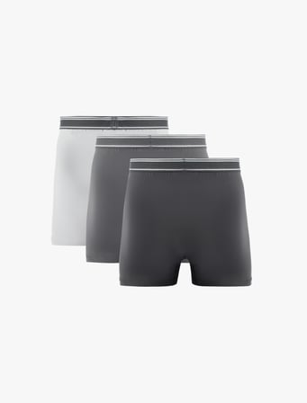 Pamuklu Bel Detaylı 3'lü Boxer Seti