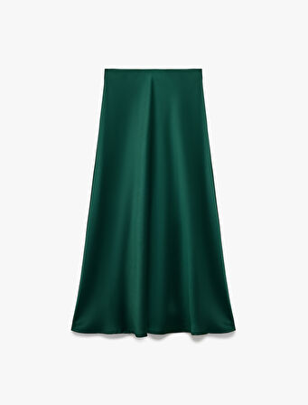 Regular Fit Midi Saten Etek