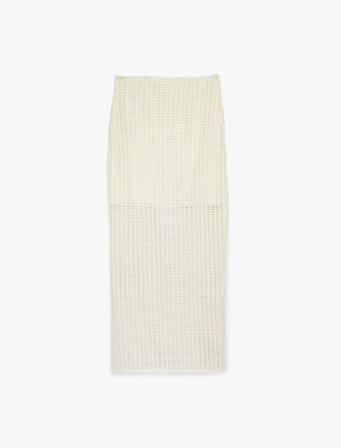 Astarlı Yüksek Bel Slim Fit File Kalem Uzun Etek
