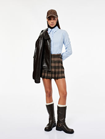 Pamuklu Uzun Kollu Slim Fit Düğmeli Klasik Yaka Gömlek