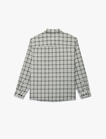 Regular Fit Uzun Kollu Düğmeli Klasik Yaka Kareli Gömlek