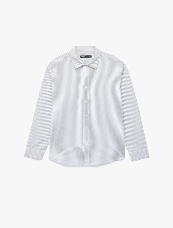 Regular Fit Klasik Yaka Pamuklu Uzun Kollu Gömlek