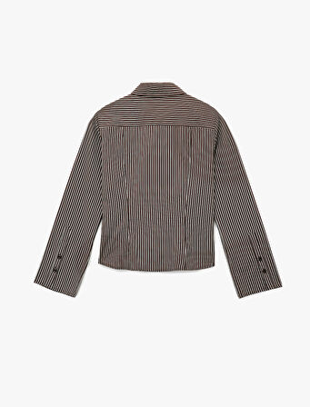 Uzun Kollu Klasik Yaka Düğmeli Pamuklu Slim Fit Gömlek