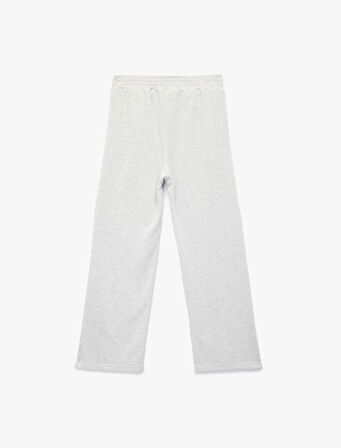 Rahat Kalıp Beli Lastikli Cep Detaylı Geniş Paça Eşofman Altı