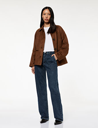 Normal Bel Uzun Paça Straight Fit Jean Pantolon - Straight Fit Jean