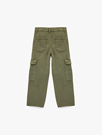 Cep Detaylı Loose Fit Pamuklu Kargo Pantolon