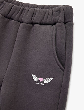 Baskılı Beli Lastikli Jogger Eşofman Altı