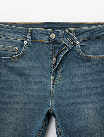 Normal Bel Pamuklu Cepli Skinny Fit Jean Pantolon - Michael Jean