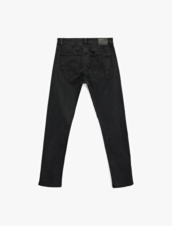 Pamuklu Cepli Normal Bel Slim Fit Jean Pantolon - Brad Jean