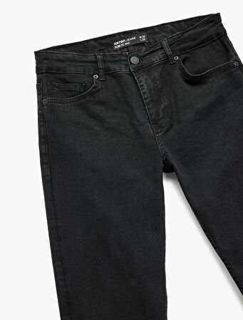 Pamuklu Cepli Normal Bel Slim Fit Jean Pantolon - Brad Jean