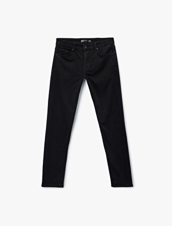 Düğmeli Normal Bel Slim Fit Jean Pantolon - Brad Jean