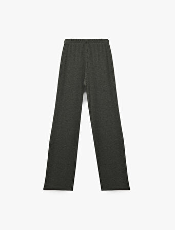 Viskon Karışımlı Yüksek Bel İspanyol Paça Tayt Pantolon